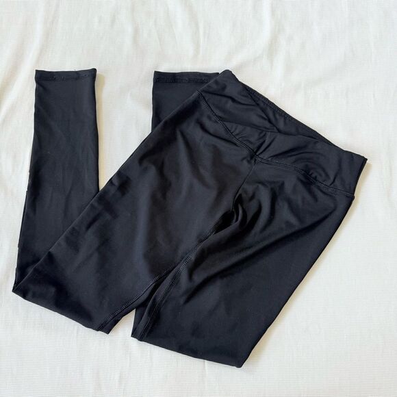 Electric Yoga Pants - Electric Yoga Womens Leggings Sheer Striped Black Gym Casual Small S